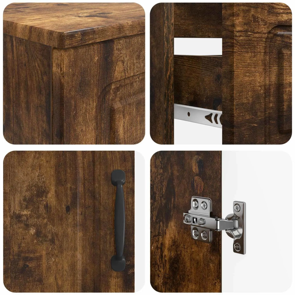 Set di Mobili da Bagno da 4 Pezzi UTRECHT Rovere Fumo 3417977