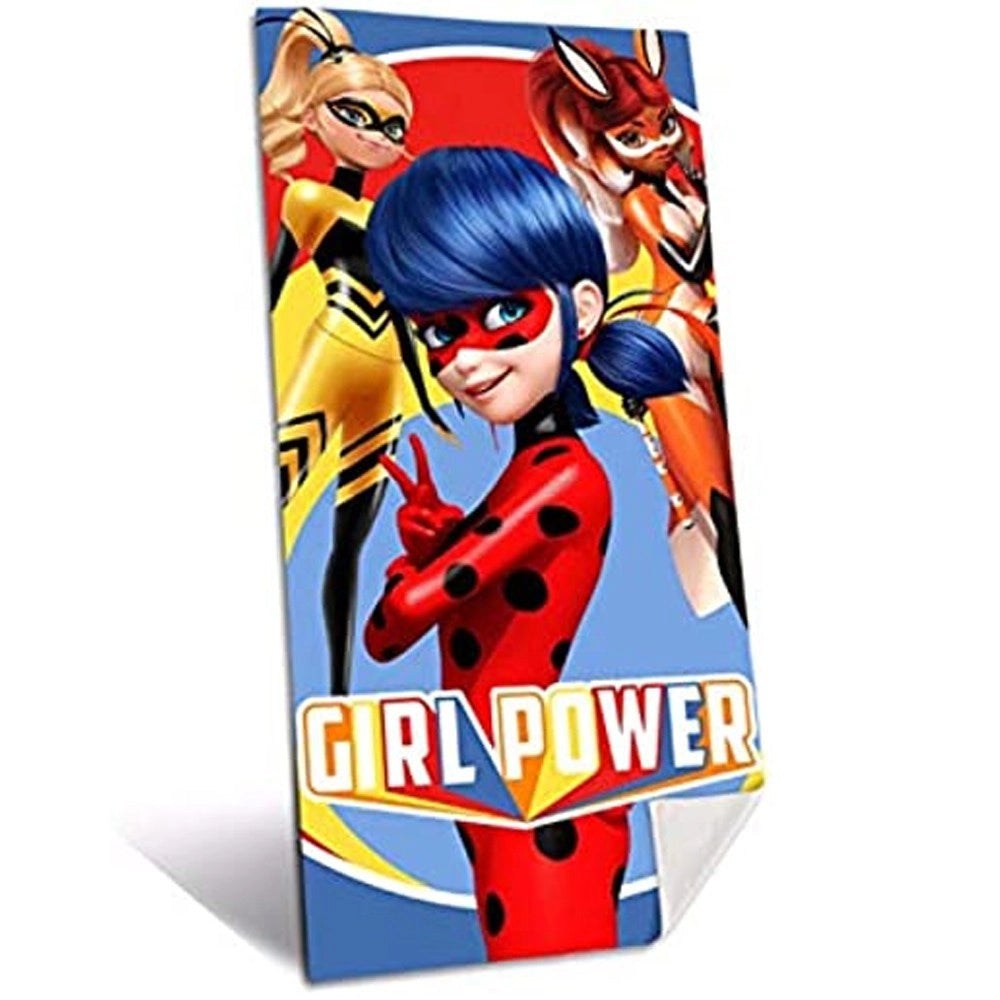 Trade Shop - Telo Mare In Cotone Miraculous Lady Bug  Asciugamano Mare Piscina Bambini -