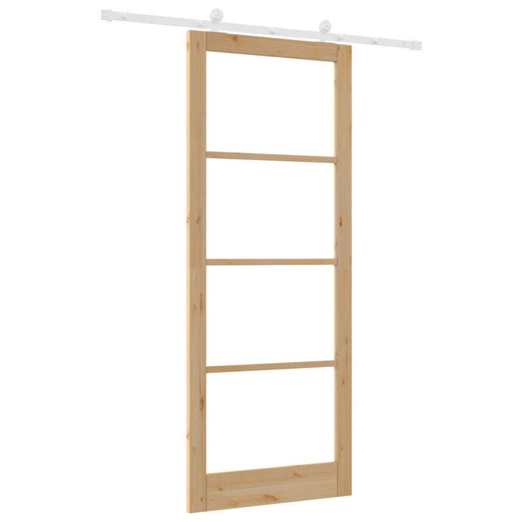 porta scorrevole  con set di hardware 'ORKDAL'in legno massello e vetro