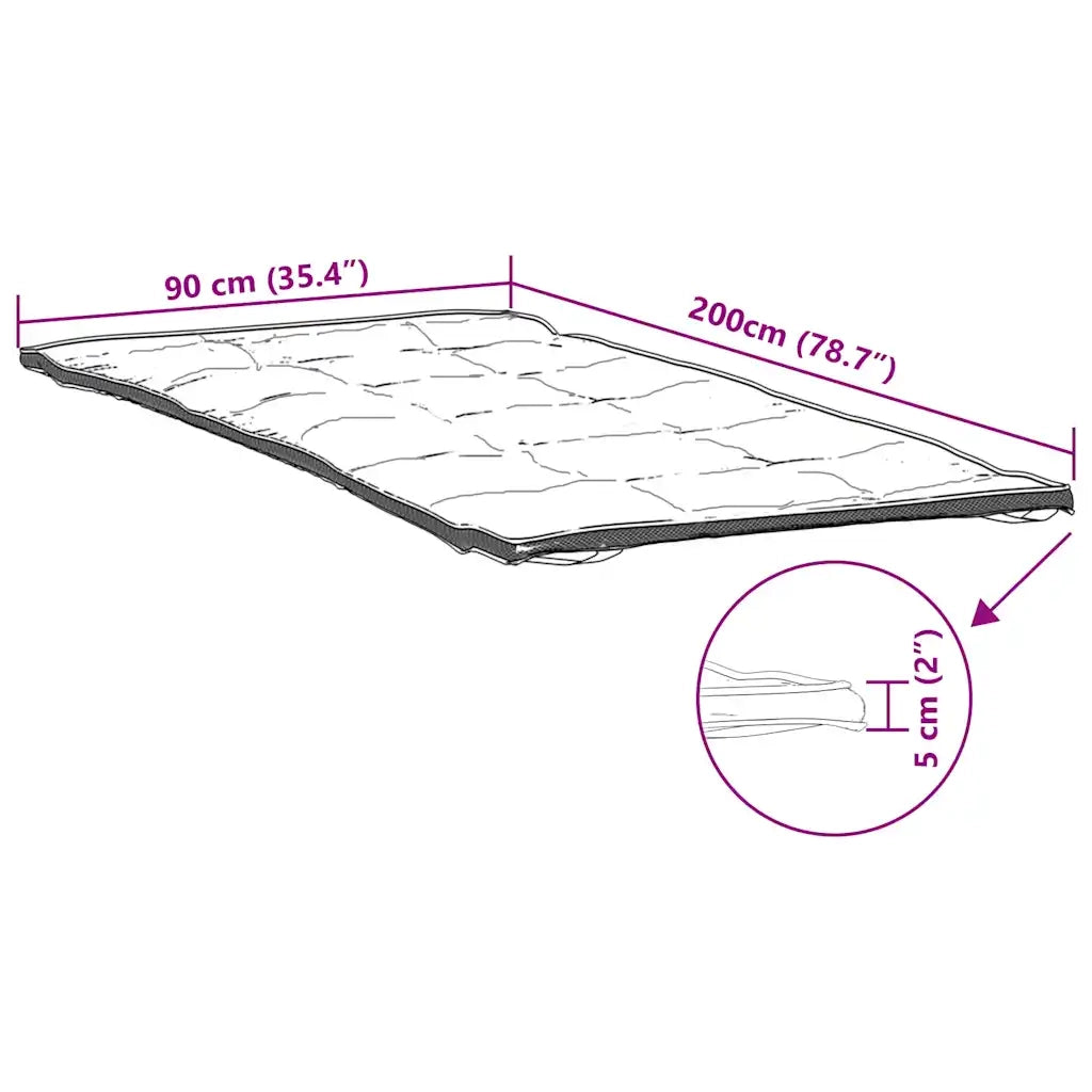Coprimaterasso Bianco 90x200 cm CFW8545776