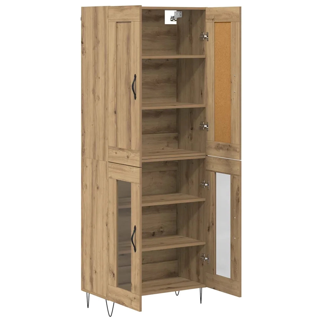 Credenza-Buffet-Armadio da cucina Rovere artigianale 69,5 x 34 x 180 cm 854010