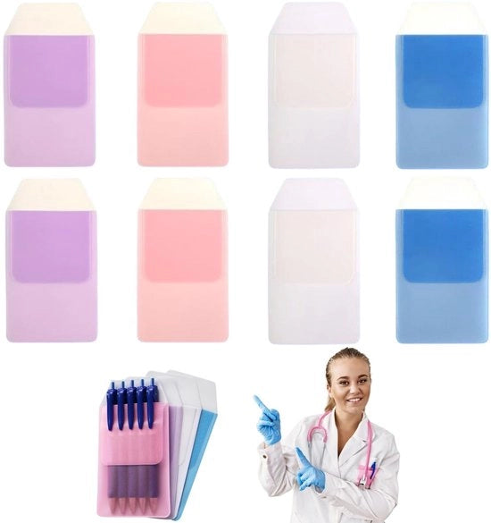 Set di 8 penne in PVC, penne protettive, penne adesive, penne per abbigliamento, penne ingranate, per uso su tablet, agenda, calendario, quaderno di appunti.