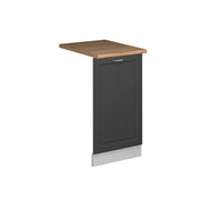 Vicco Pannello frontale della lavastoviglie Landhaus antrazit-oro 45 cm , PL Rovere
