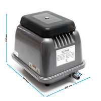 HJB-280 Ossigenatore acquario 280 l/min, Aeratore laghetto con funzione multi-speed