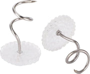 100 Stck Pinze a Spirale trasparenti Antiscivolo in Acciaio Inox Quiltate - Vasta Spirale (100/box di spille a spirale)