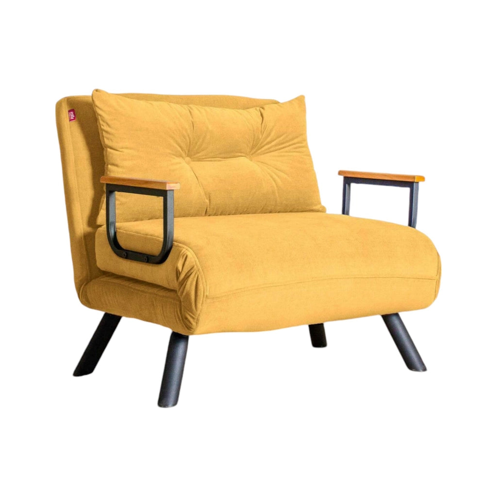 Poltroncina Keoni, Poltrona Reclinabile, 60x78x78h cm Giallo