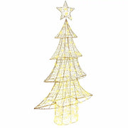 Albero di Natale | Decorazioni natalizie con 160 LED Bianco caldo 151 cm PET