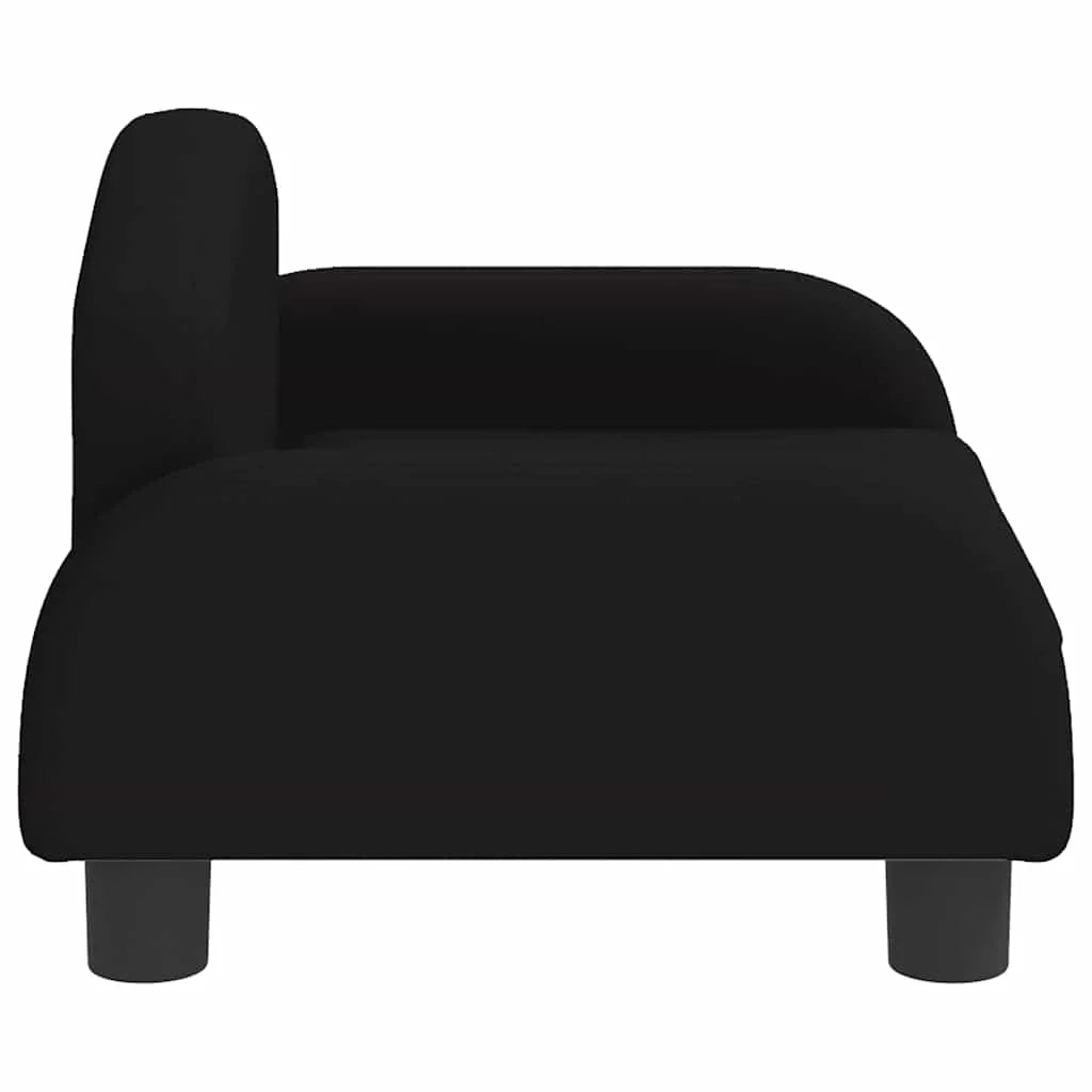 Cuccia per cani a forma di cesto comoda 50 x 40 x 30 cm tessuto nero 02_0042681