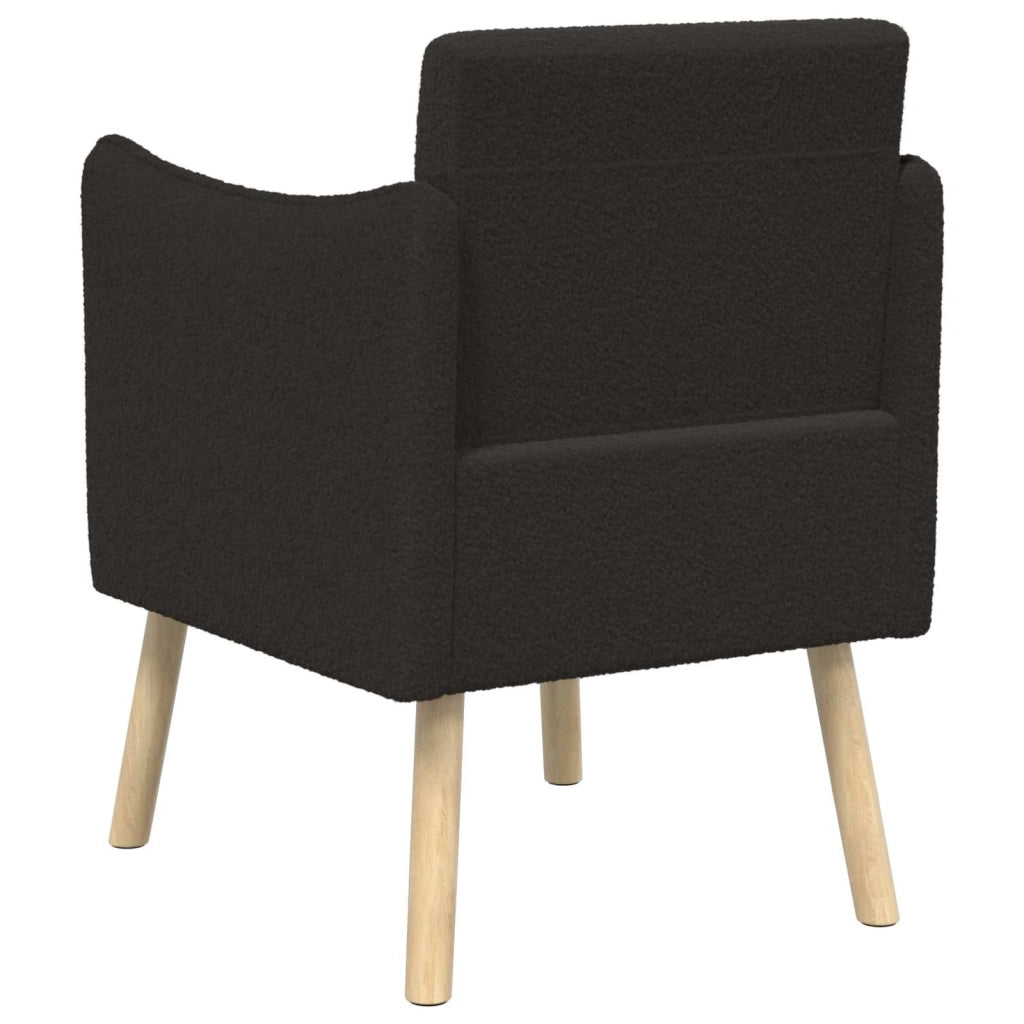 Sedia d'accento Nero Bouclé 42044827