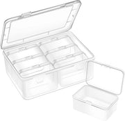 Organizzatore e ripristinatore di perle, contenitore di perle trasparente, supporto rettangolare per perle, scatola, scatola trasparente per DIY, artigianato dei gioielli, raccoglitori di batterie e viti.
