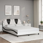Giroletto Viana senza Materasso Bianco e Nero 140x190 cm in Similpelle 3208095