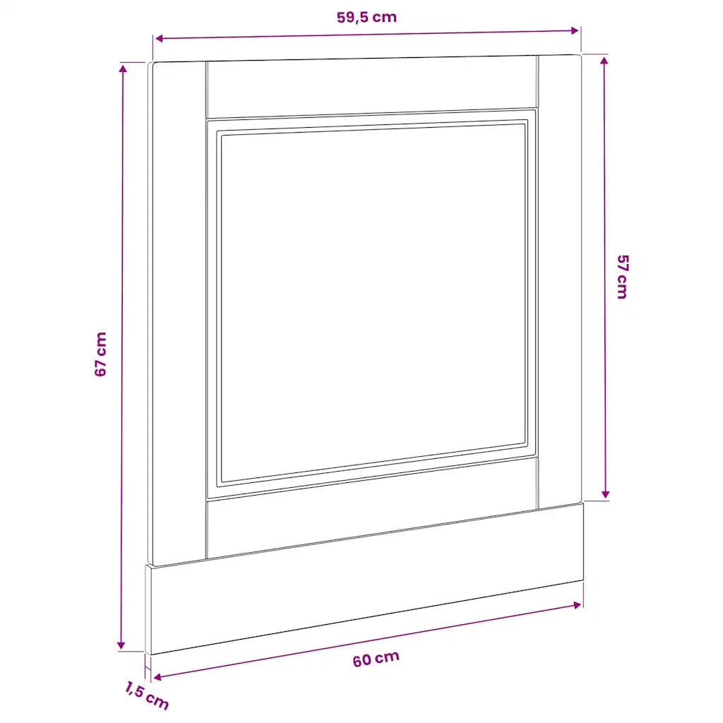 Pannello Lavastoviglie Porto Grigio Cemento 60x1,5x57 cm 854141