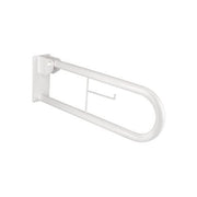 Barra di sostegno ribaltabile 70 cm per disabili con portarotolo Bianco