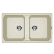 Lavello Elleci Incasso 2 vasche 86x50 Life 450 Granitek Bianco Antico LG245062