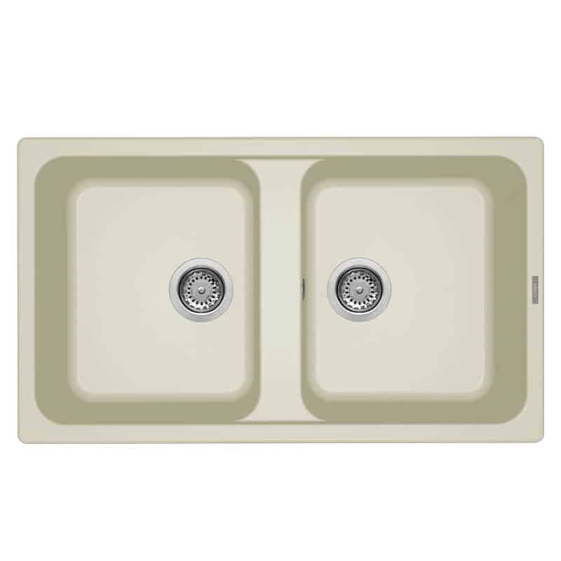 Lavello Elleci Incasso 2 vasche 86x50 Life 450 Granitek Bianco Antico LG245062