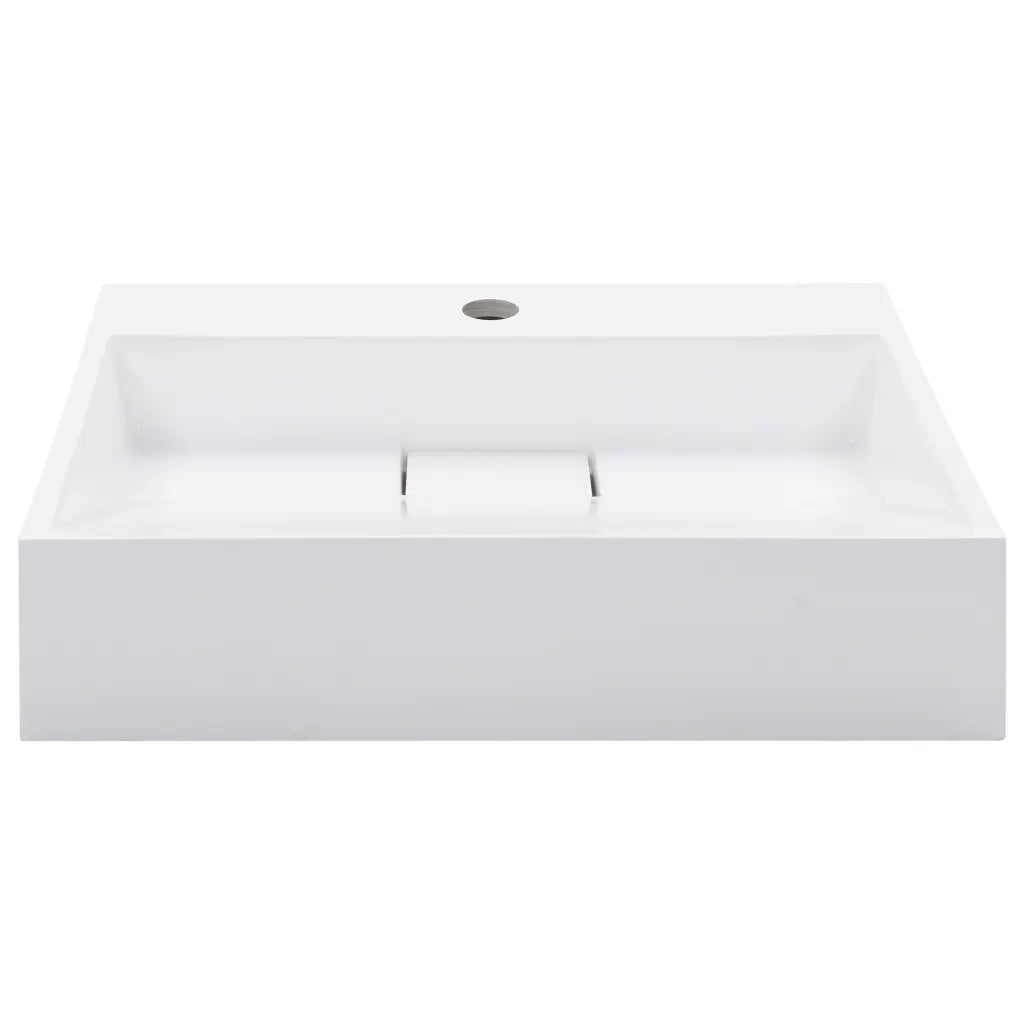 Lavandino 50x38x13 cm Blocco in Marmo/Minerale Bianco CFW5543509