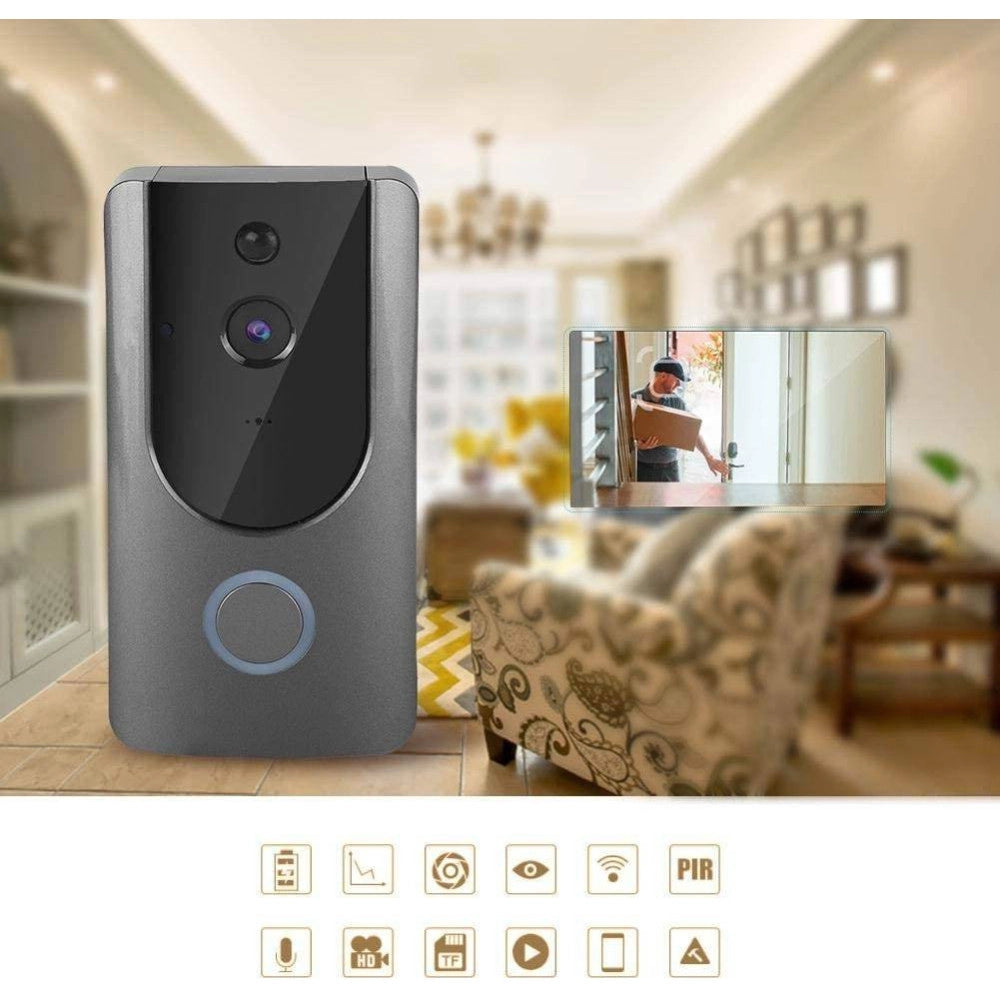 Trade Shop - Videocitofono Wifi Ip Telecamera Citofono Campanello Senza Fili App Smartphone -