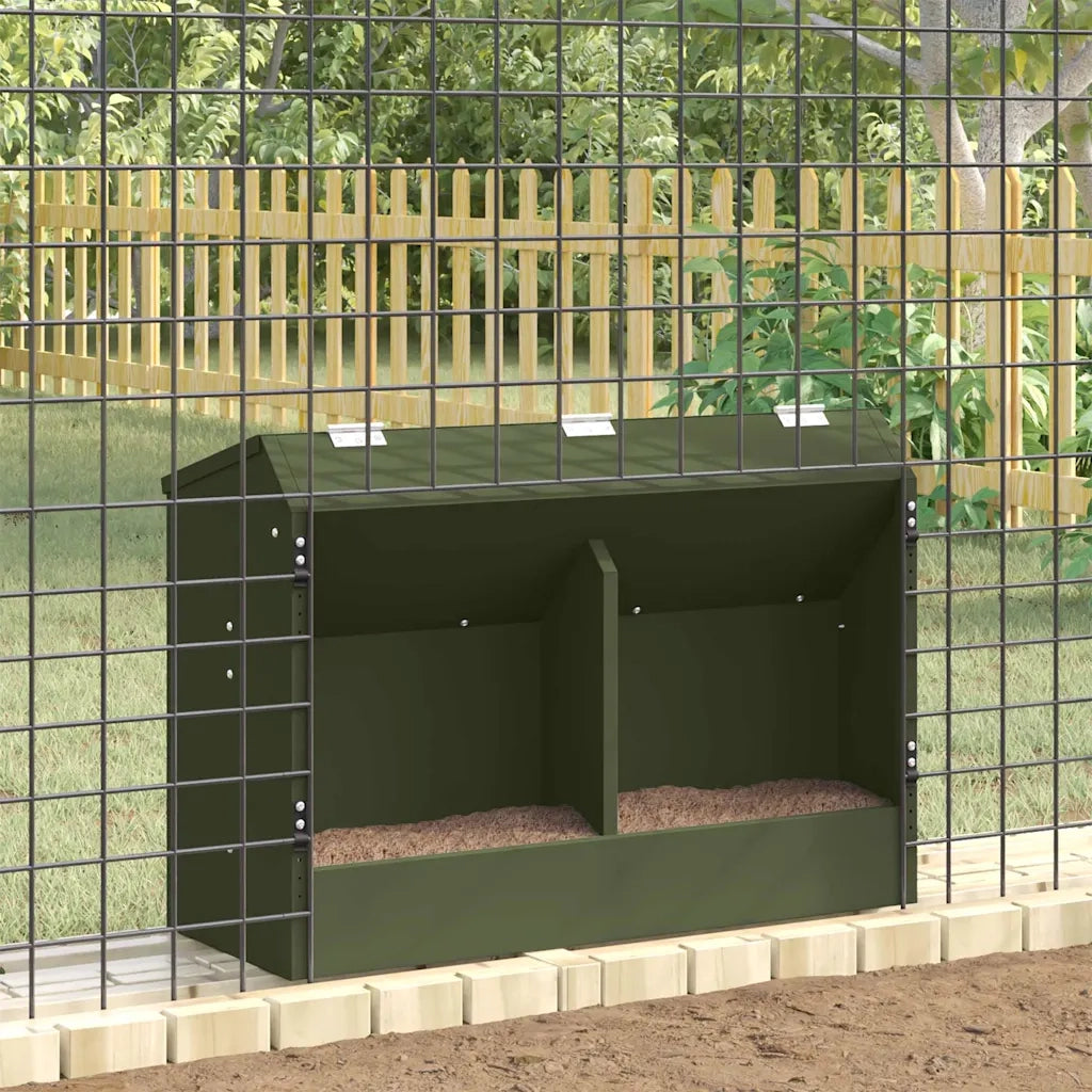 Mangiatore per conigli Verde oliva 64.5 x 25.5 x 45.5 cm CFW9607087