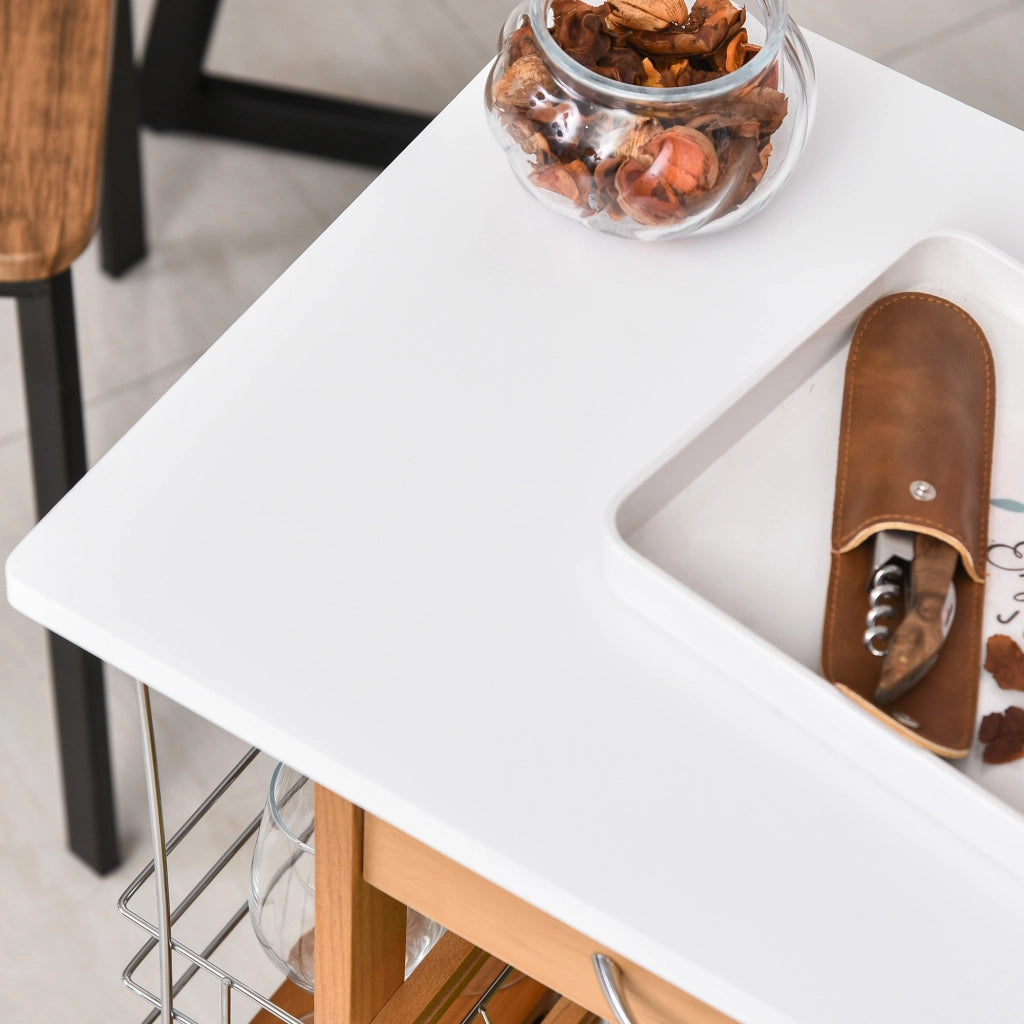 Carrello da cucina con cassetto e cestelli ¨C zephmum ¨C 47x37x83 cm