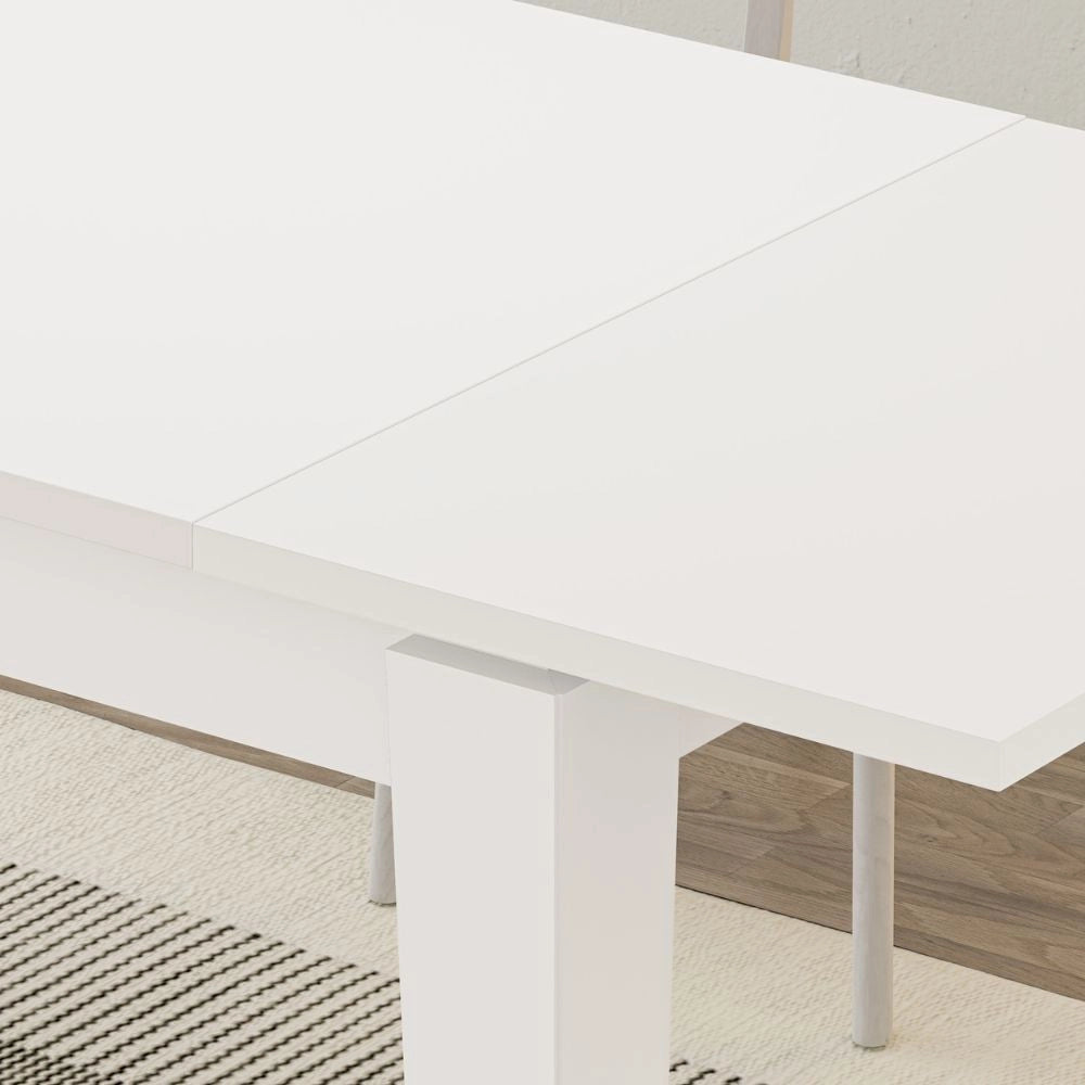 Tavolo allungabile rettangolare Tolmen 140x80 colore bianco