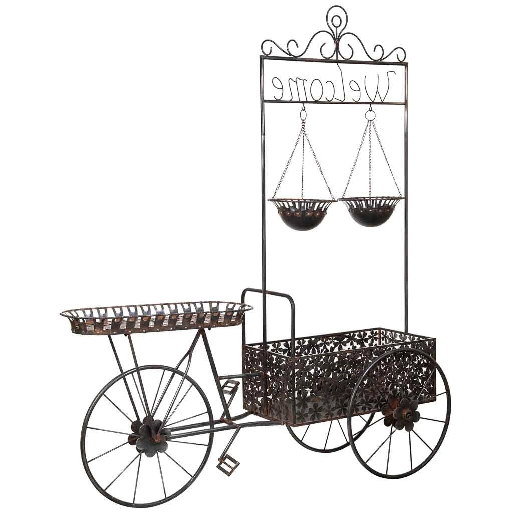 Carrello espositivo in metallo nero 194,95x73,03x237,49h cm