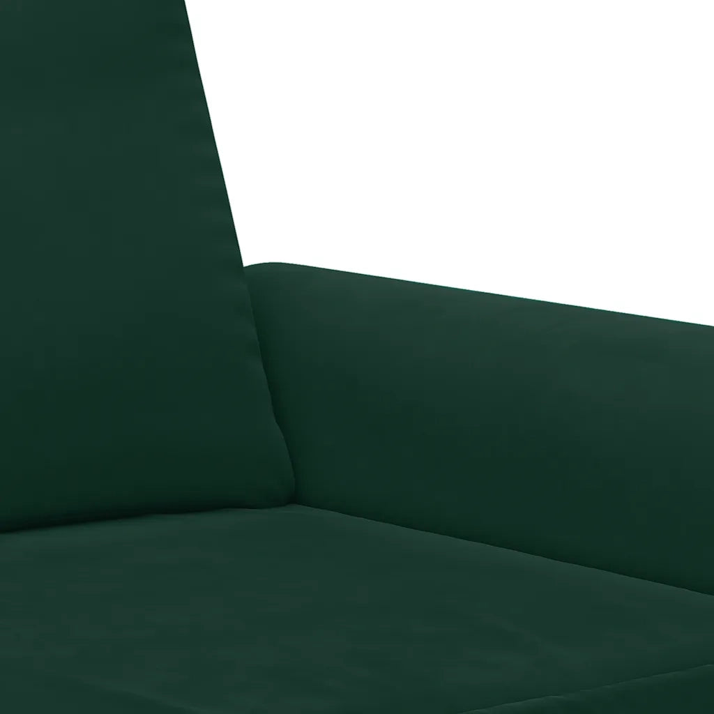 Set di Divani 2 pz con Cuscini Verde scuro in Velluto