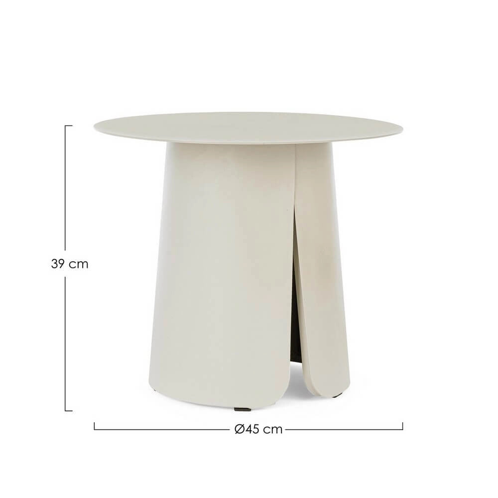 Tavolino rotondo da esterno in alluminio verniciato 45 cm - YAMIRA