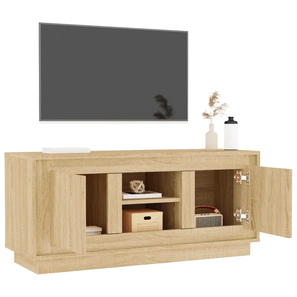 Mobile Porta TV-Mobile per TV-Credenza TV Rovere Sonoma 102x35x45 cm in Legno Multistrato 177673