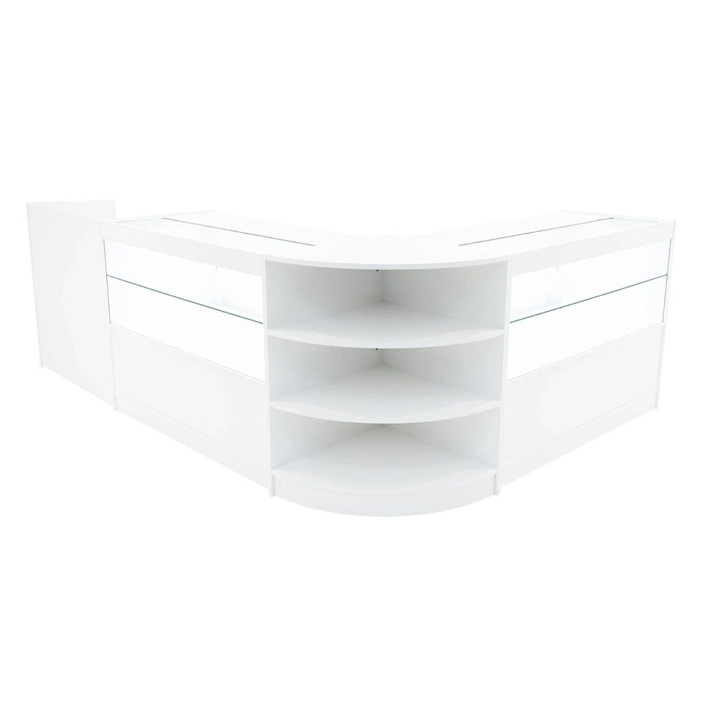 Set Banconi Bianco Eclipse LED 2 x C1200 LM60 TB60 con Serrature e Vetrina