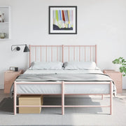 Comodini 2 pz-Set di 2 Tavolino da notte Rosa 34,5x39x44 cm in Acciaio 834141