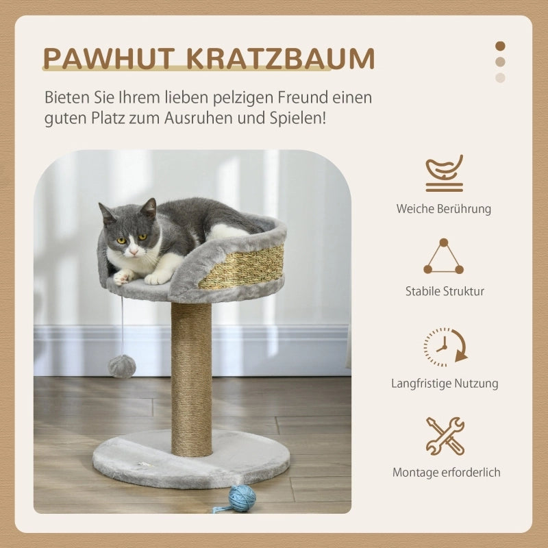 TIRAGRAFFI 49 cm con cuccia e pallina Grigio in poliestere