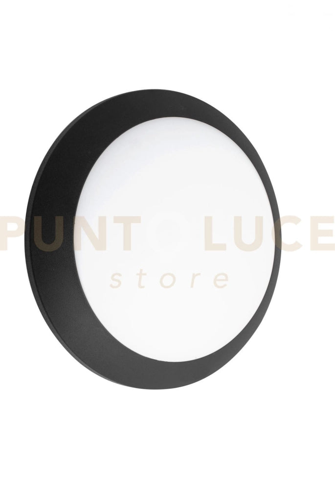 VERONA APPLIQUE PLAFONIERA D35 CM 2 LUCI ATTACCO E27 NERO IP66