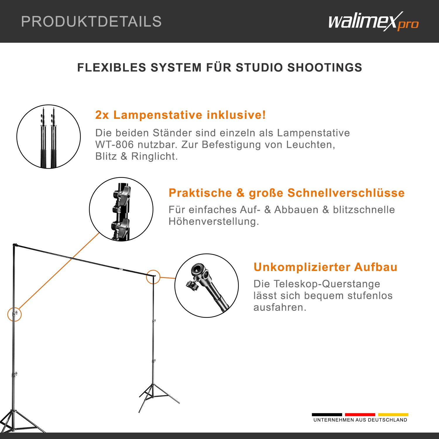 Sistema di fondali telescopici XL 225-400