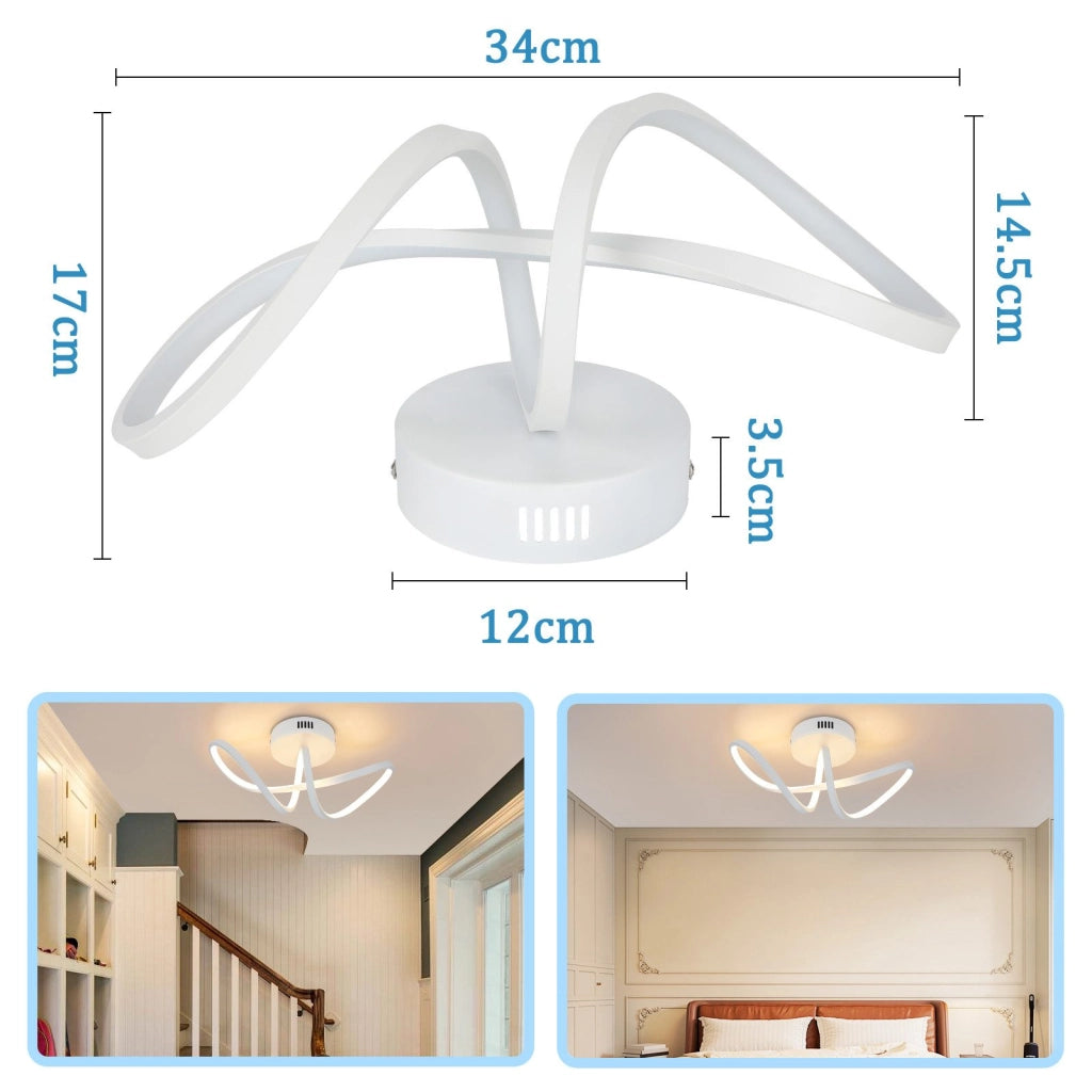 ZMH Lampada da soffitto LED 12W 3000K per soggiorno camera letto corridoio cucina
