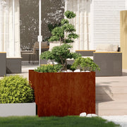Fioriera Arrugginita 100x100x80 cm in Acciaio Corten 860828