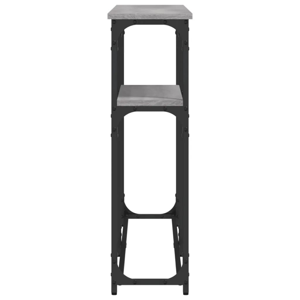 Tavolino Consolle-Tavolino da soggiorno-Tavolo Grigio Sonoma 145x22,5x75cm Legno Multistrato