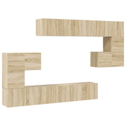Set di Mobili Porta TV 10 pz | Armadietto TV | Mobile Porta TV Rovere Sonoma in Legno Multistrato
