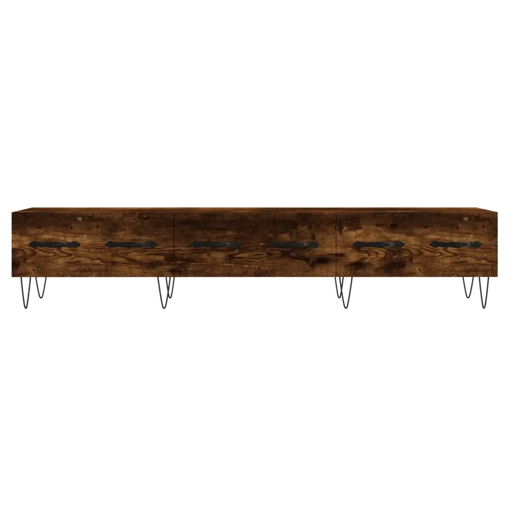 Mobile Porta TV-Mobile per TV-Credenza TV Rovere Fumo 150x36x30 cm in Legno Multistrato 372555