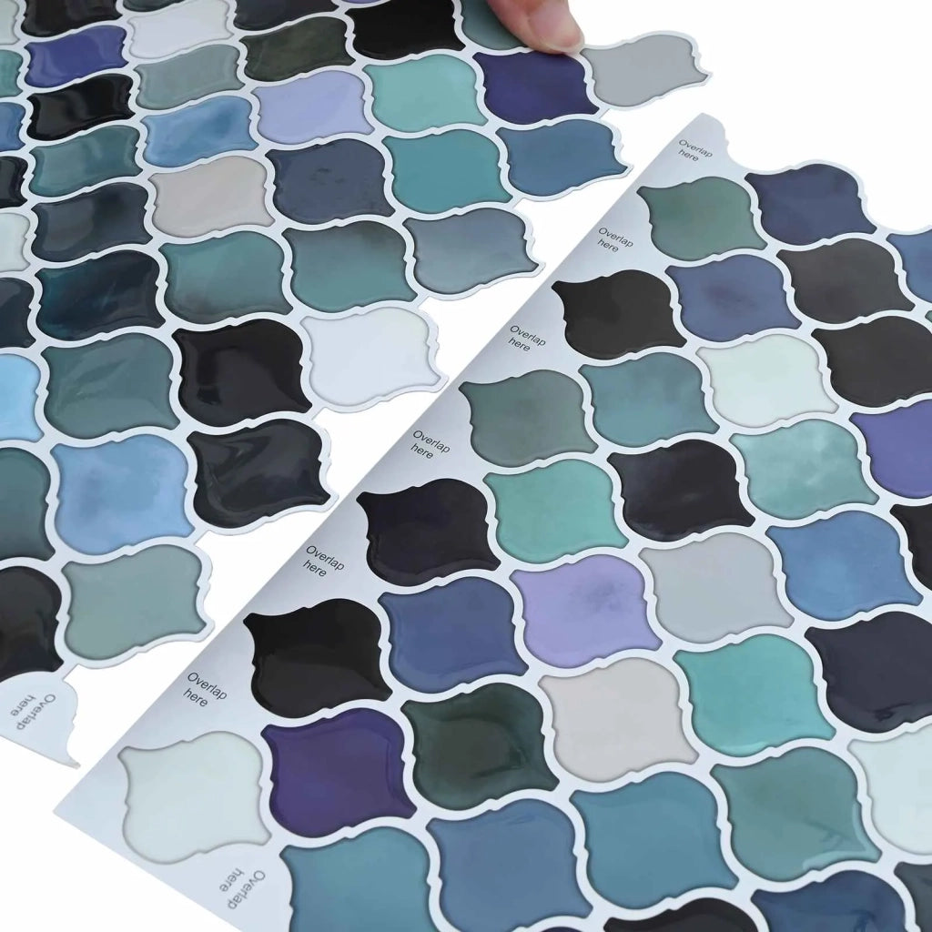 Piastrella Lanturn 10 pz Blu Verde 27 x 27 cm CFW9311031