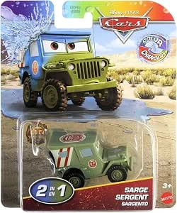 Disney Cars Color Changers Sarge,Veicolo cambia colore Eta 3+