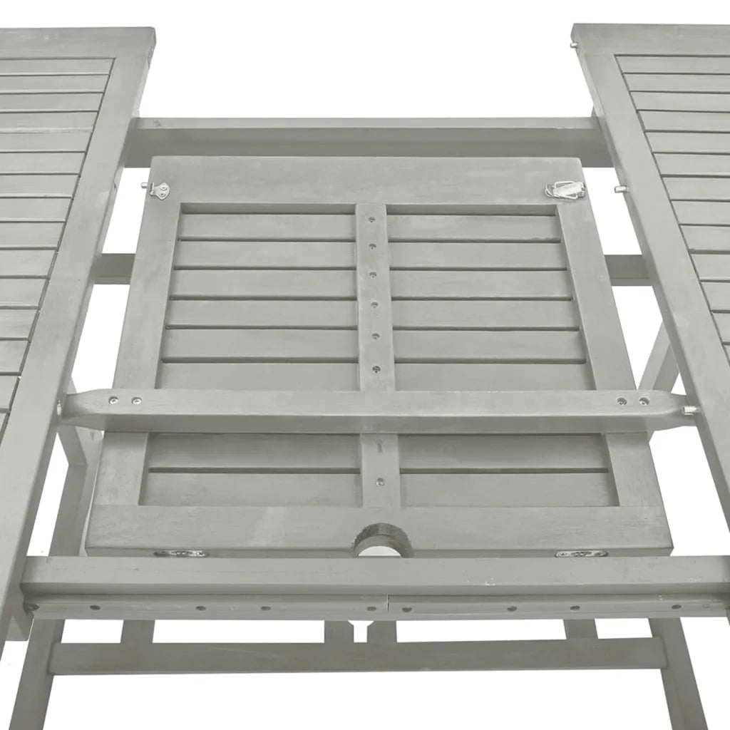 Tavolo da Giardino | Tavolino da esterno Grigio 200x100x75 cm in Legno di Acacia