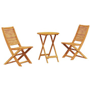 Set Bistro Pieghevole 3 pcs Marrone Legno di Acacia Massello 3375688