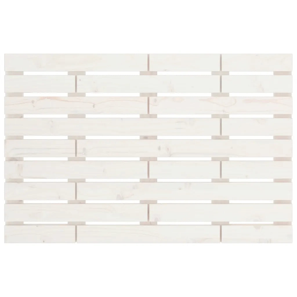 Testiera da Parete Bianca 106x3x63 cm in Legno Massello di Pino 824714
