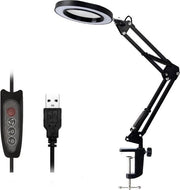 Lampada a lente con illuminazione - Lente di ingrandimento con illuminazione LED - Tavolo di ingrandimento con illuminazione - Tavolo di ingrandimento con lente e illuminazione - Tavolo con clip per oggetti
