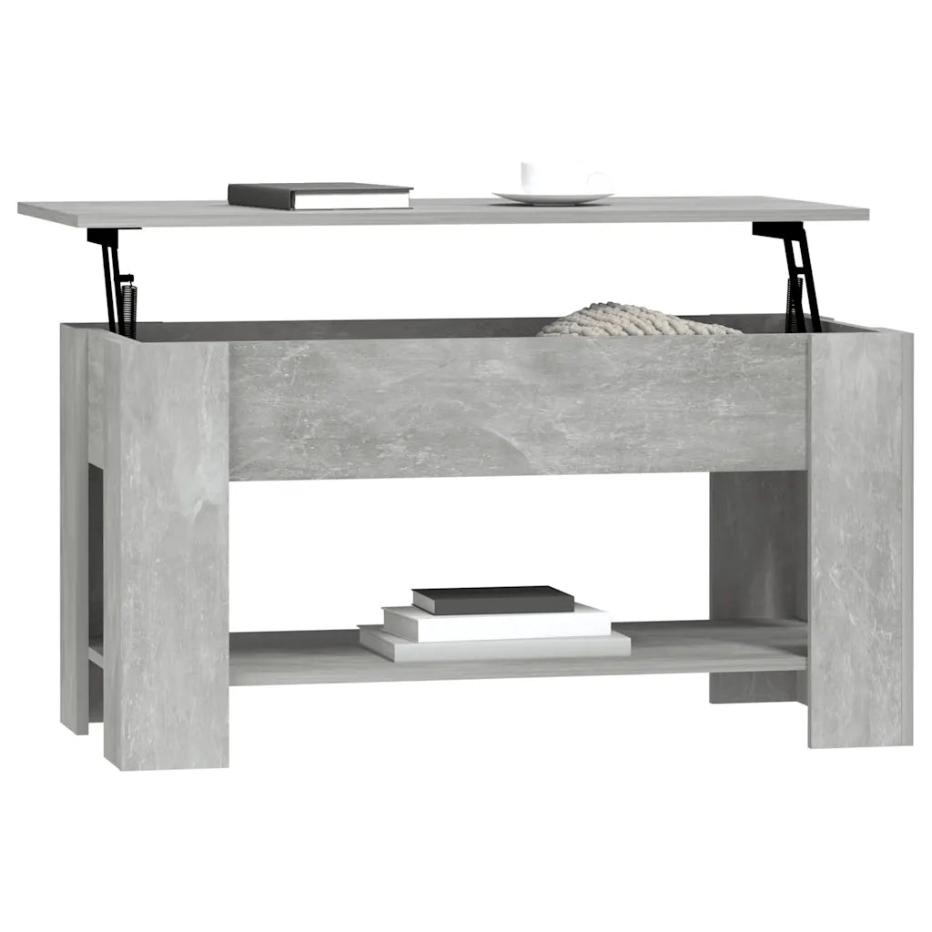 Tavolino salotto | Tavolino da caff¨¨ | Tavolino da Soggiorno Grigio Cemento 101x49x52 cm Legno Multistrato