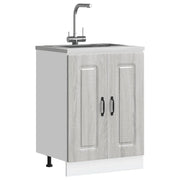 Mobile base lavello-Armadietto da bagno Kalmar Grigio Sonoma 60x46x81,5 cm