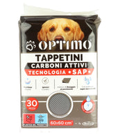 OPTIMO PET TAPPETINO 60X60 CM IN CONFEZIONE DA 30PZ CON CARBONI ATTIVI