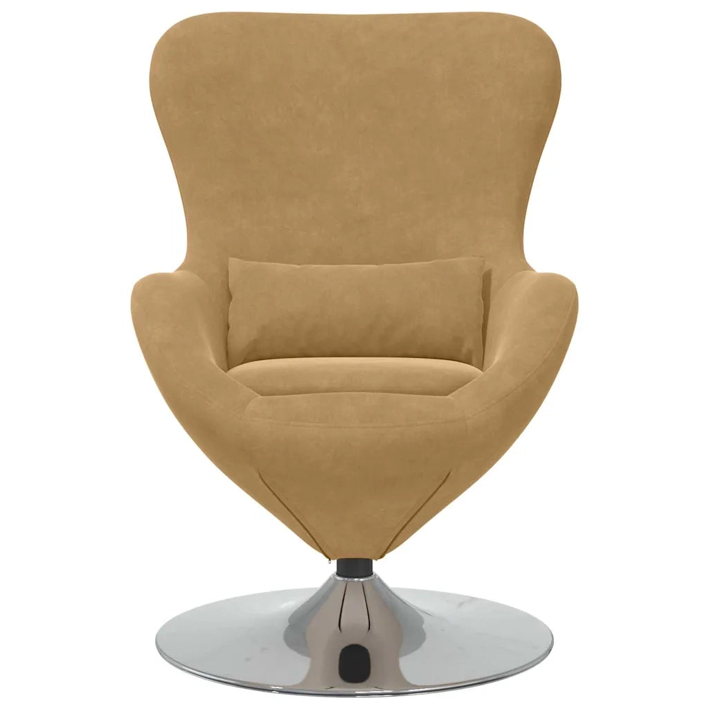 Poltrona uovo Marrone Velluto 42002732