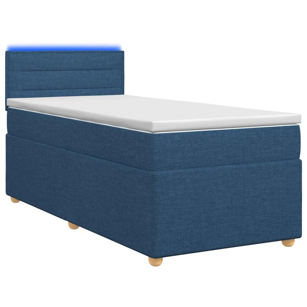 Letto box spring con materasso Blu 90 x 200 cm Tessuto 3452330