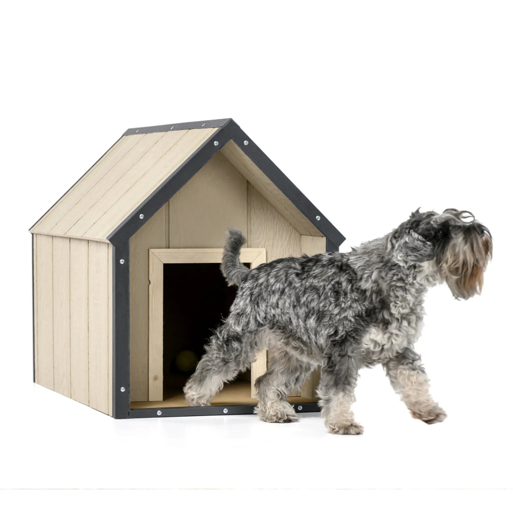 Cuccia per cani in legno LP SmartSide - 57 x 95 x H68 cm, Taglia M - TIMBELA M971-1